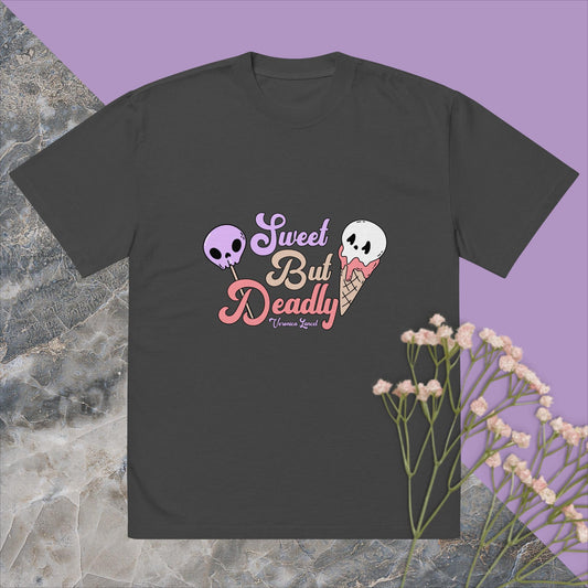 Sweet but Deadly Oversized faded t-shirt